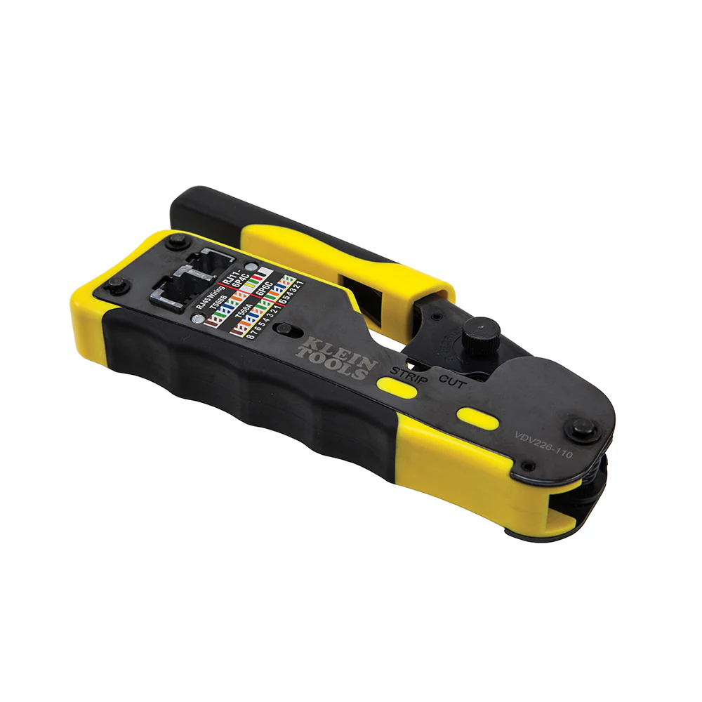 Klein VDV226-110 Ratcheting Ethernet Cable Crimper/Stripper/Cutter for Pass-Thru - Image 5