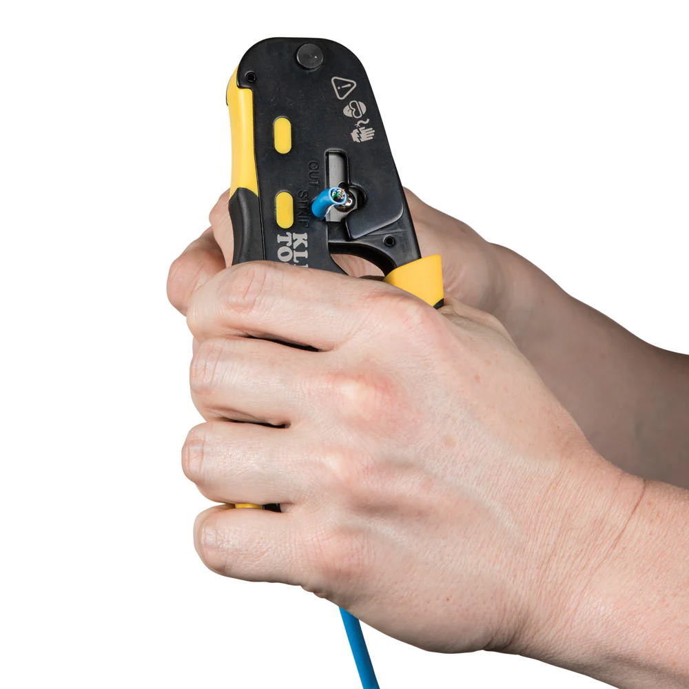 Klein VDV226-110 Ratcheting Ethernet Cable Crimper/Stripper/Cutter for Pass-Thru - Image 9