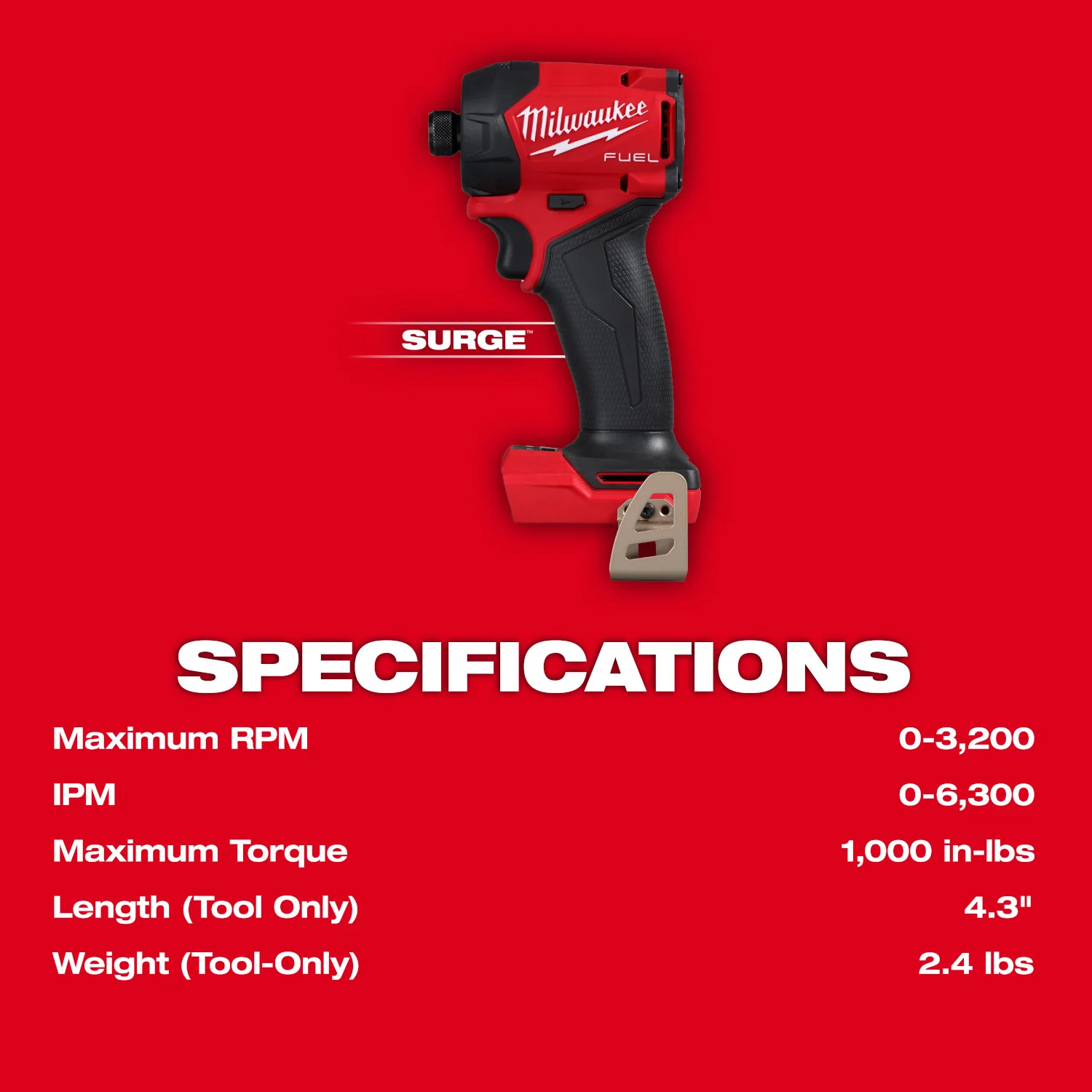 Milwaukee 2761-20 M18 FUEL SURGE 1/4 Inches Hex Hydraulic Driver (Tool only) - Image 7