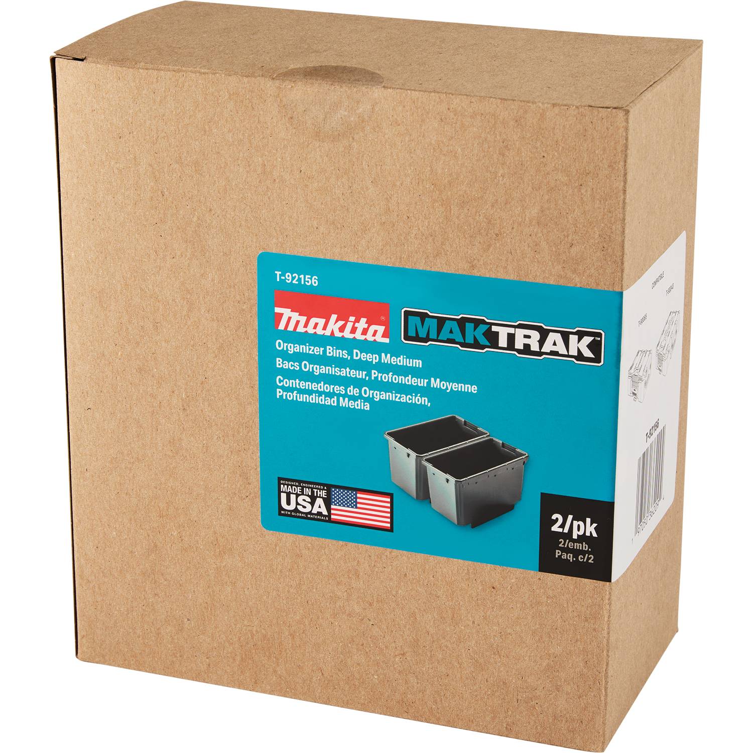 Makita Maktrak™ T-92156 2Pc Medium Deep Bin Set (For T-90043/T-90065) - Image 7