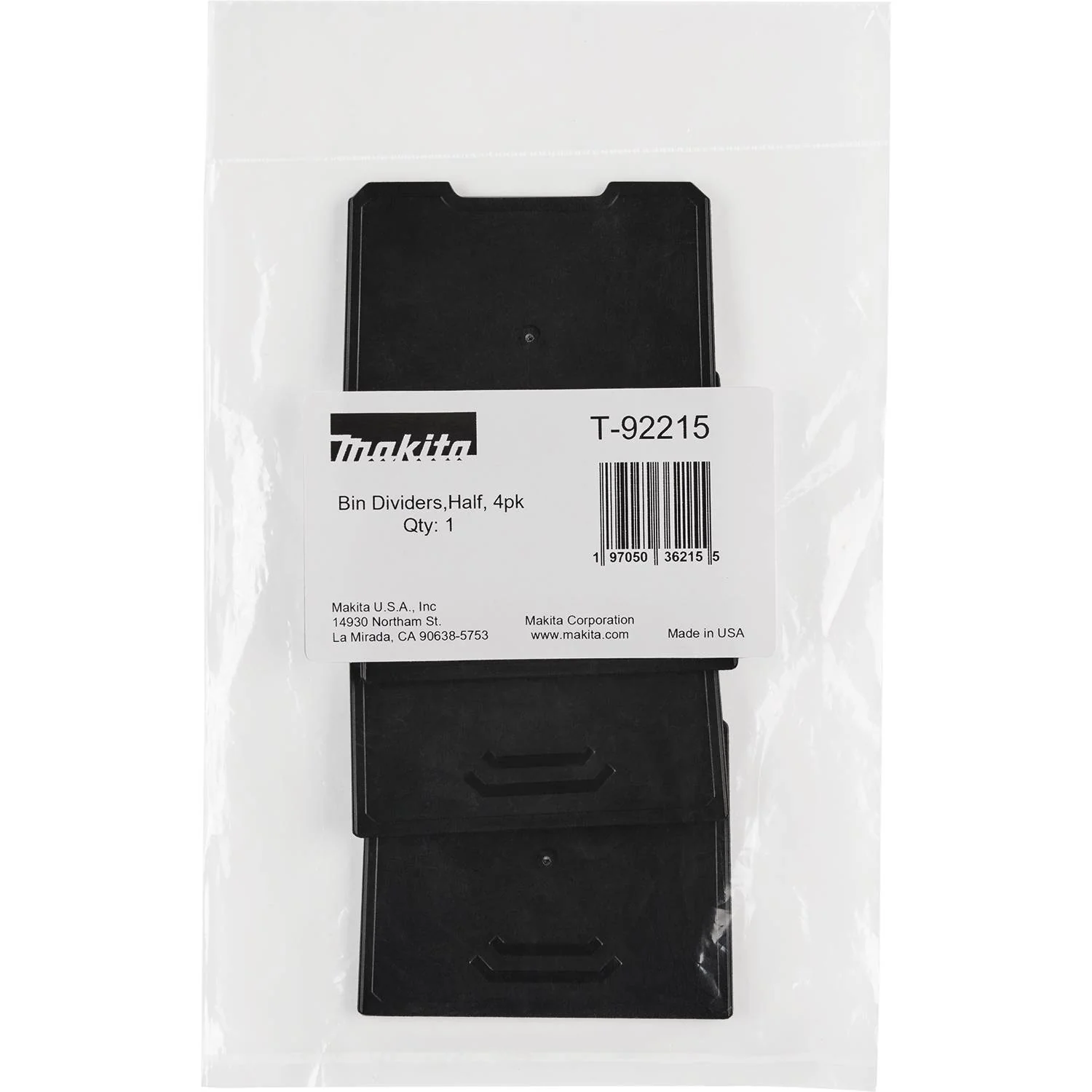 Makita Maktrak™ T-92215 4Pc Half Standard Bin Dividers Set (For T-90059) - Image 7
