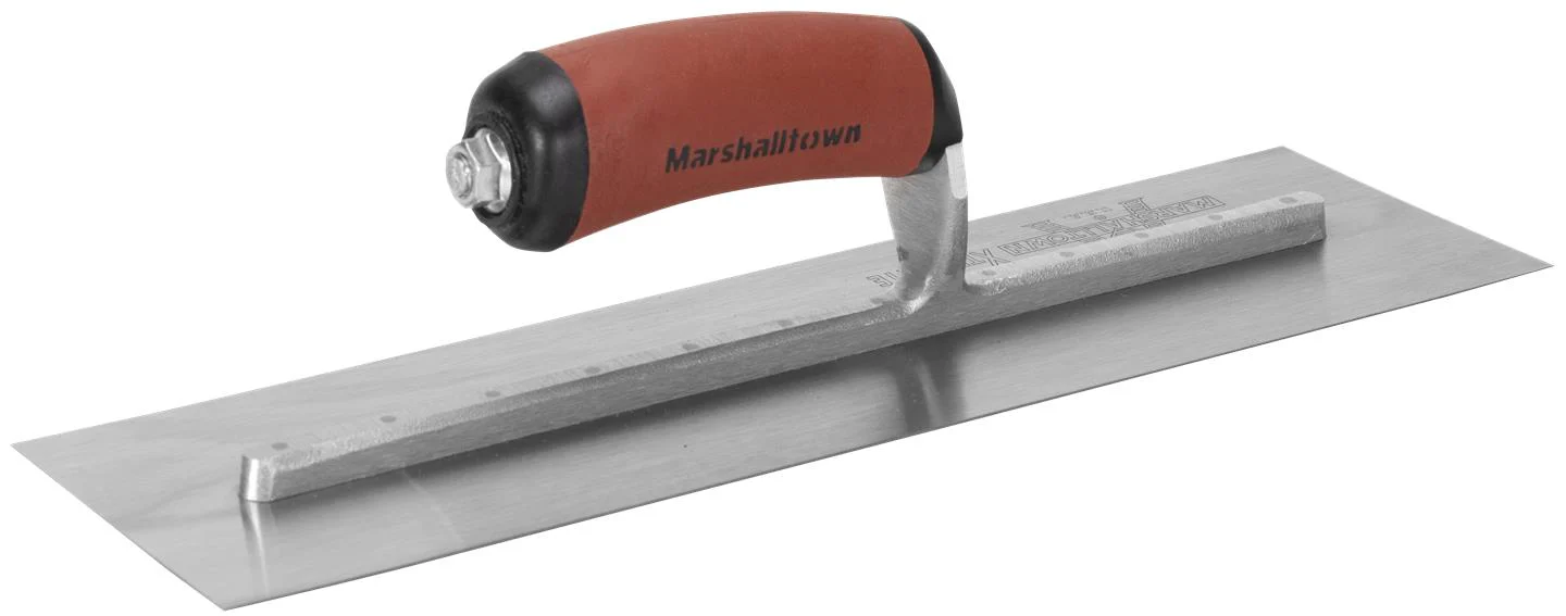 MARSHALLTOWN 13229 14 in. x 4 in. Curved Durasoft Handle Finishing Trowel - Image 3