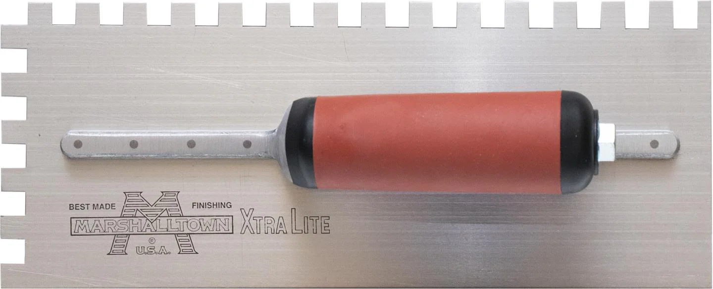MARSHALLTOWN 15820 3/8 in. Durasoft Handle Square Notched Trowel - Image 5