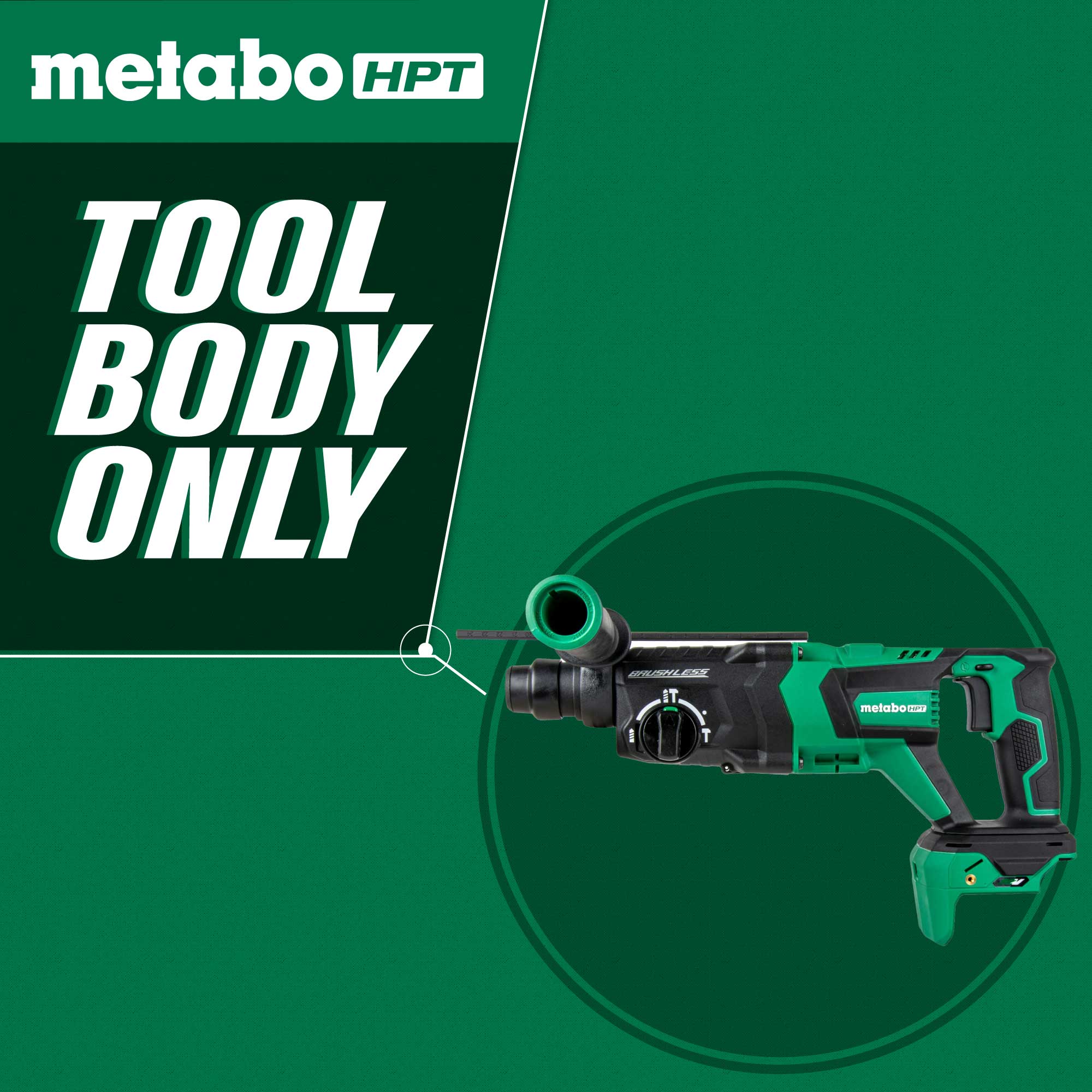 Metabo HPT DH3628DDQ4M 36V 1-1/8 in. SDS-Plus Cordless Rotary Hammer (Tool Only) - Image 9