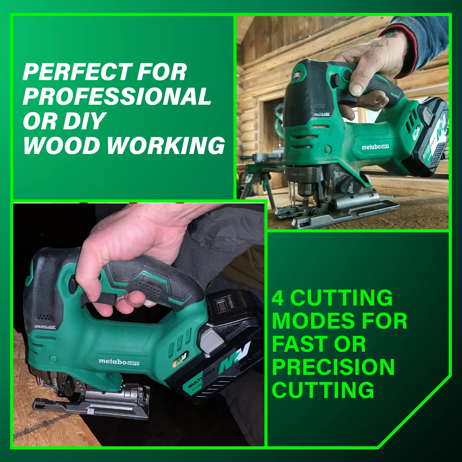 Metabo HPT CJ36DAQ4M 36-Volt MultiVolt Cordless/Corded Brushless Jig Saw (Tool Only) - Image 4