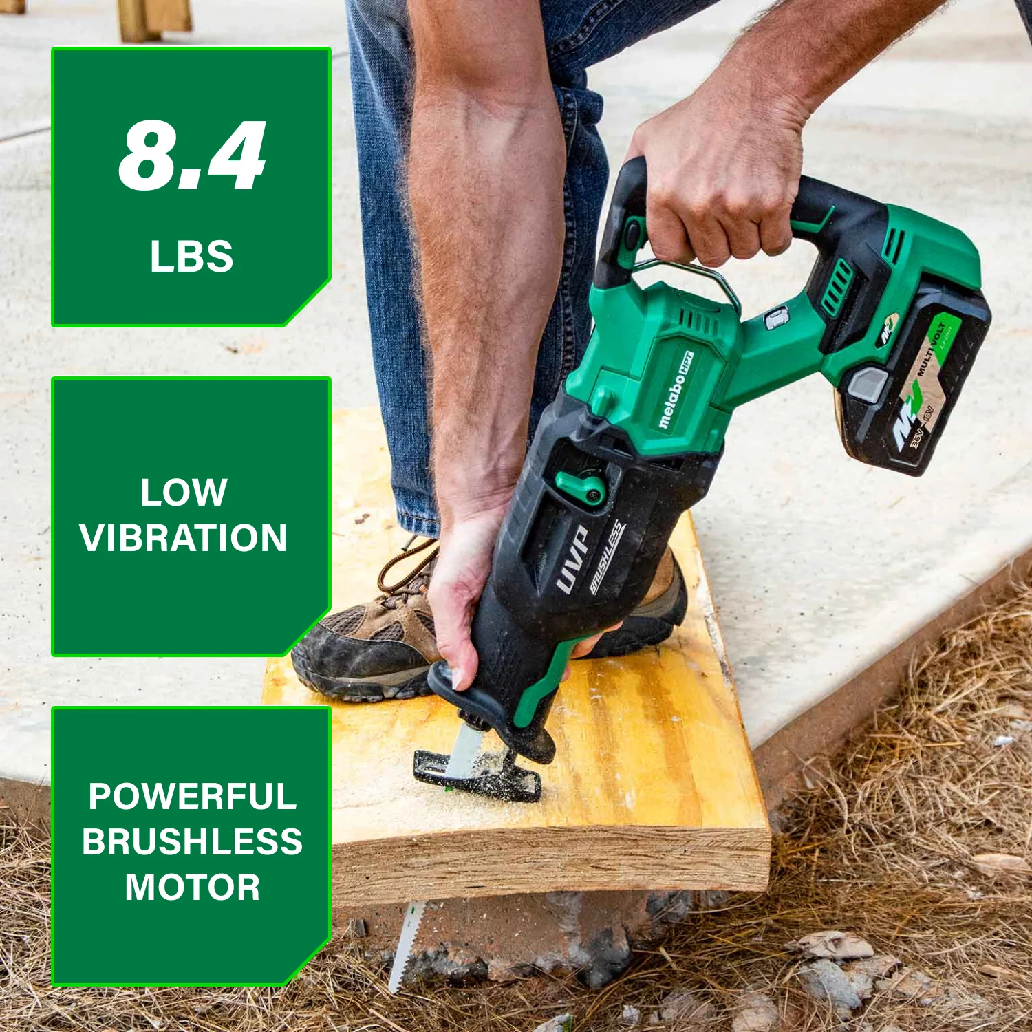 Metabo HPT CR36DAQ4M 36-Volt MultiVolt 1-1/4 in. Stroke Brushless Reciprocating Saw (Tool Only) - Image 2