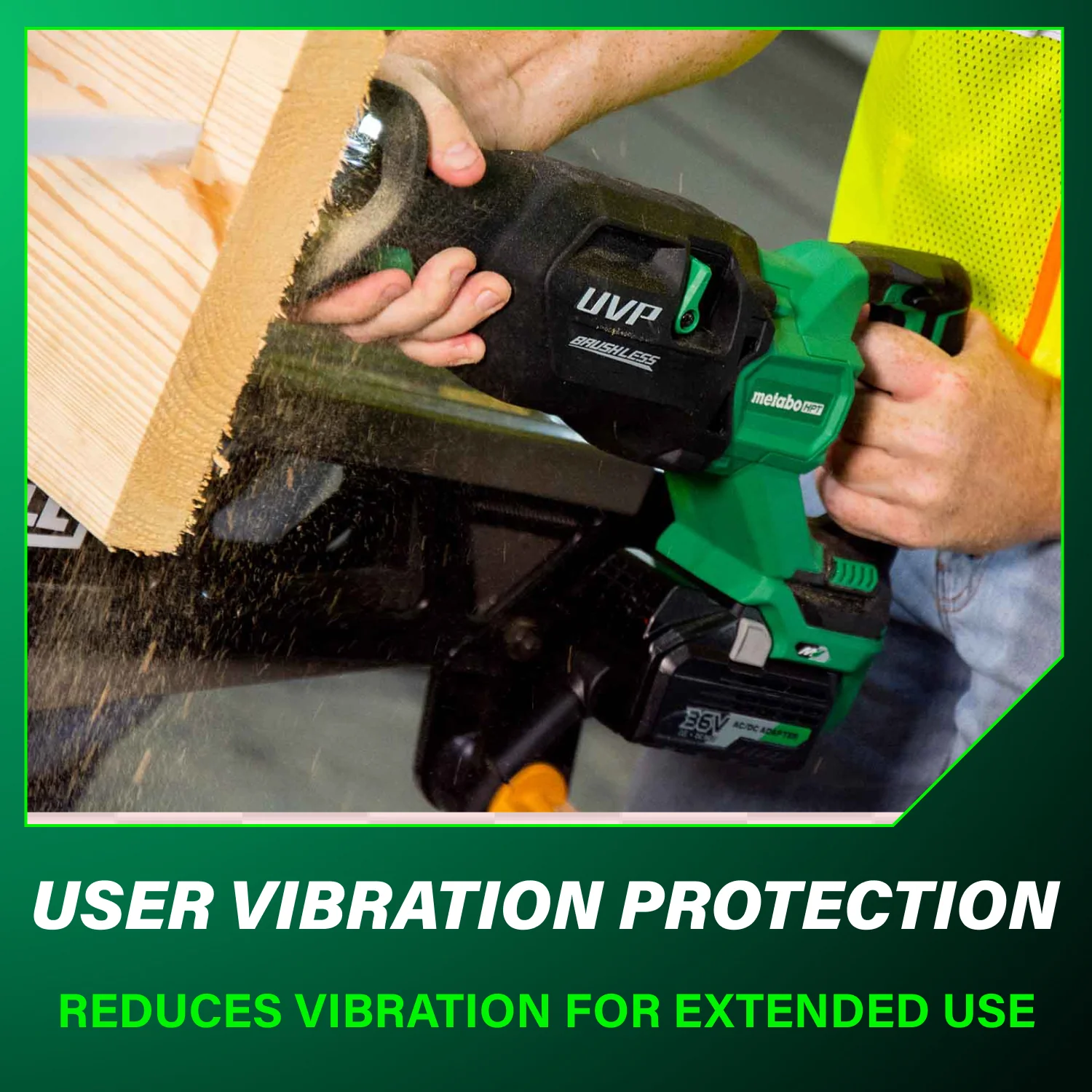 Metabo HPT CR36DAQ4M 36-Volt MultiVolt 1-1/4 in. Stroke Brushless Reciprocating Saw (Tool Only) - Image 6