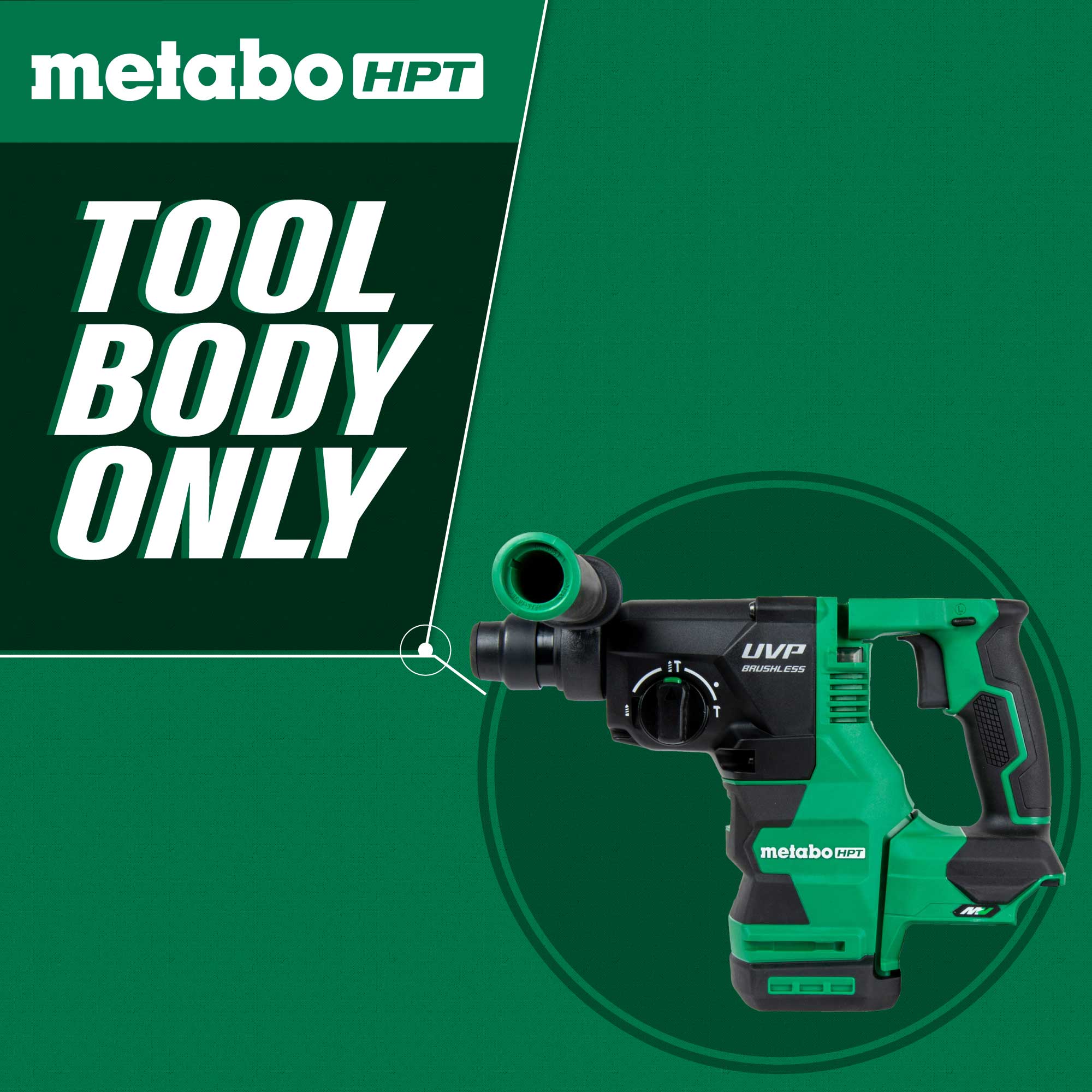 Metabo-HPT DH3628DAQ4M 36V MultiVolt SDS Plus Rotary Hammer (Tool Only) - Image 3