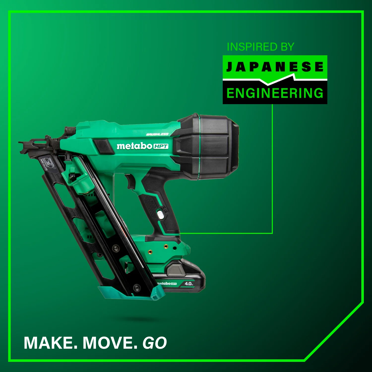 Metabo HPT NR1890DCAM 18V MultiVolt Cordless 30 Degree 3-1/2 in. Paper Tape Framing Nailer (1x4.0Ah) - Image 12