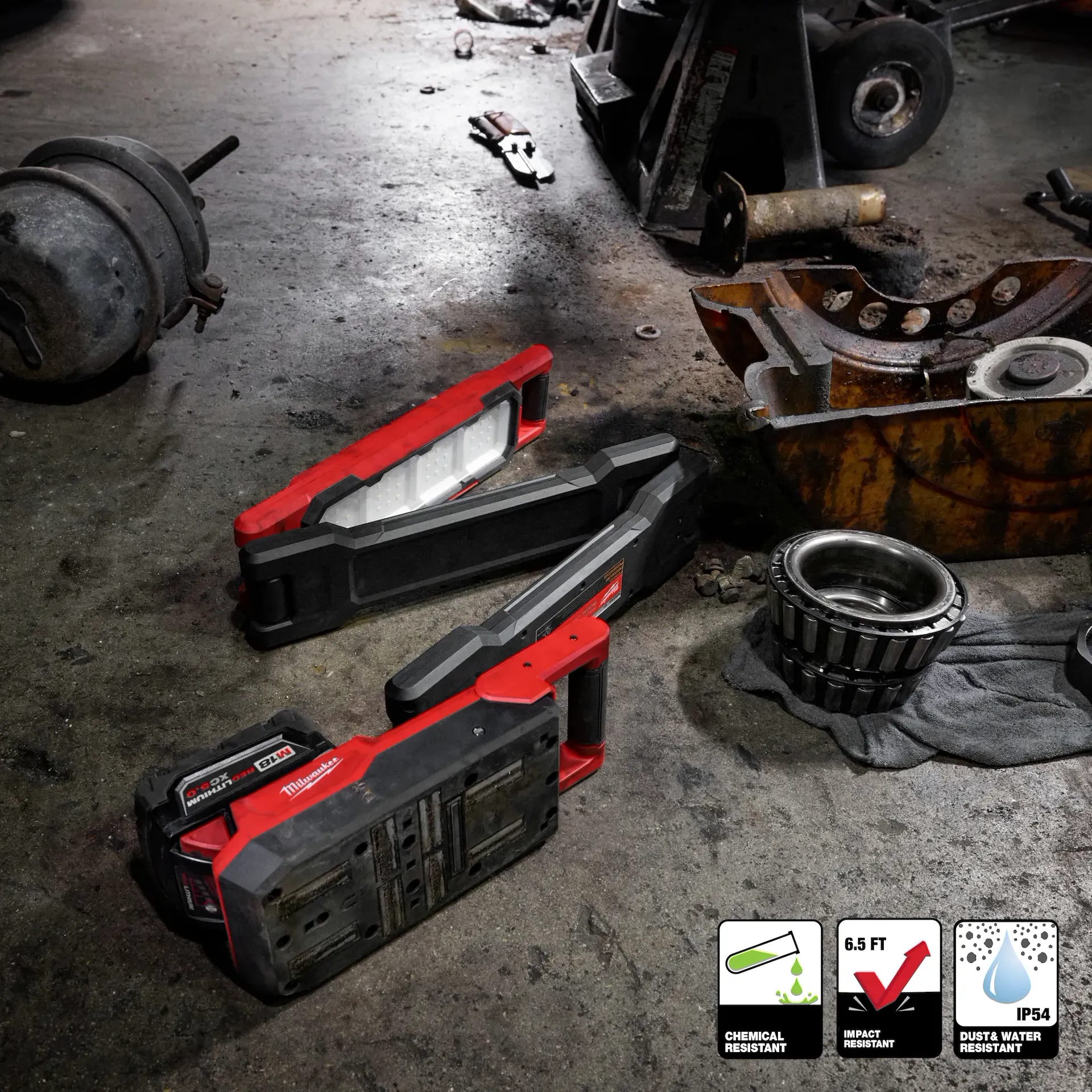 Milwaukee 2129-20 LED 2500 Lumens 4.5 hr Cordless Magnetic Extendable Boom Light - Image 7