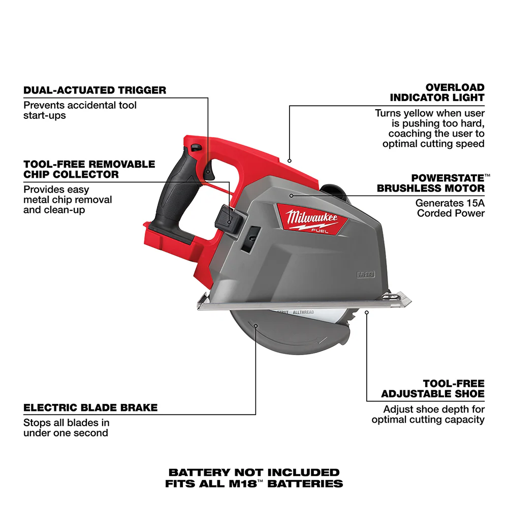 Milwaukee 2982-20  M18 FUEL 8 Inches METAL CUTTING CIRCULAR SAW - Image 5