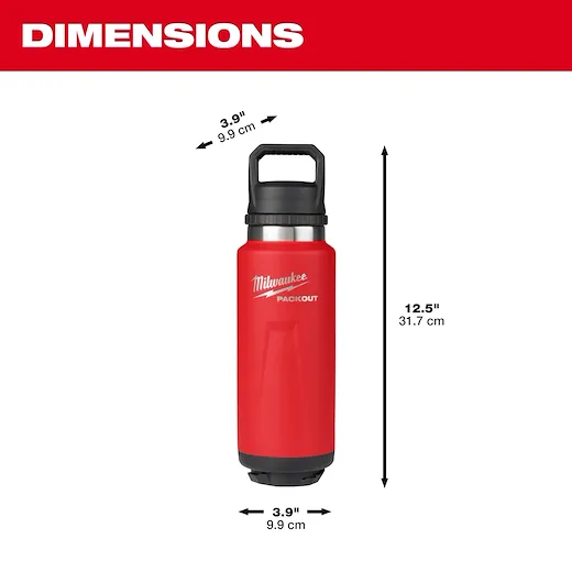 MILWAUKEE 48-22-8397R PACKOUT™ 36oz Insulated Bottle with Chug Lid - Image 3