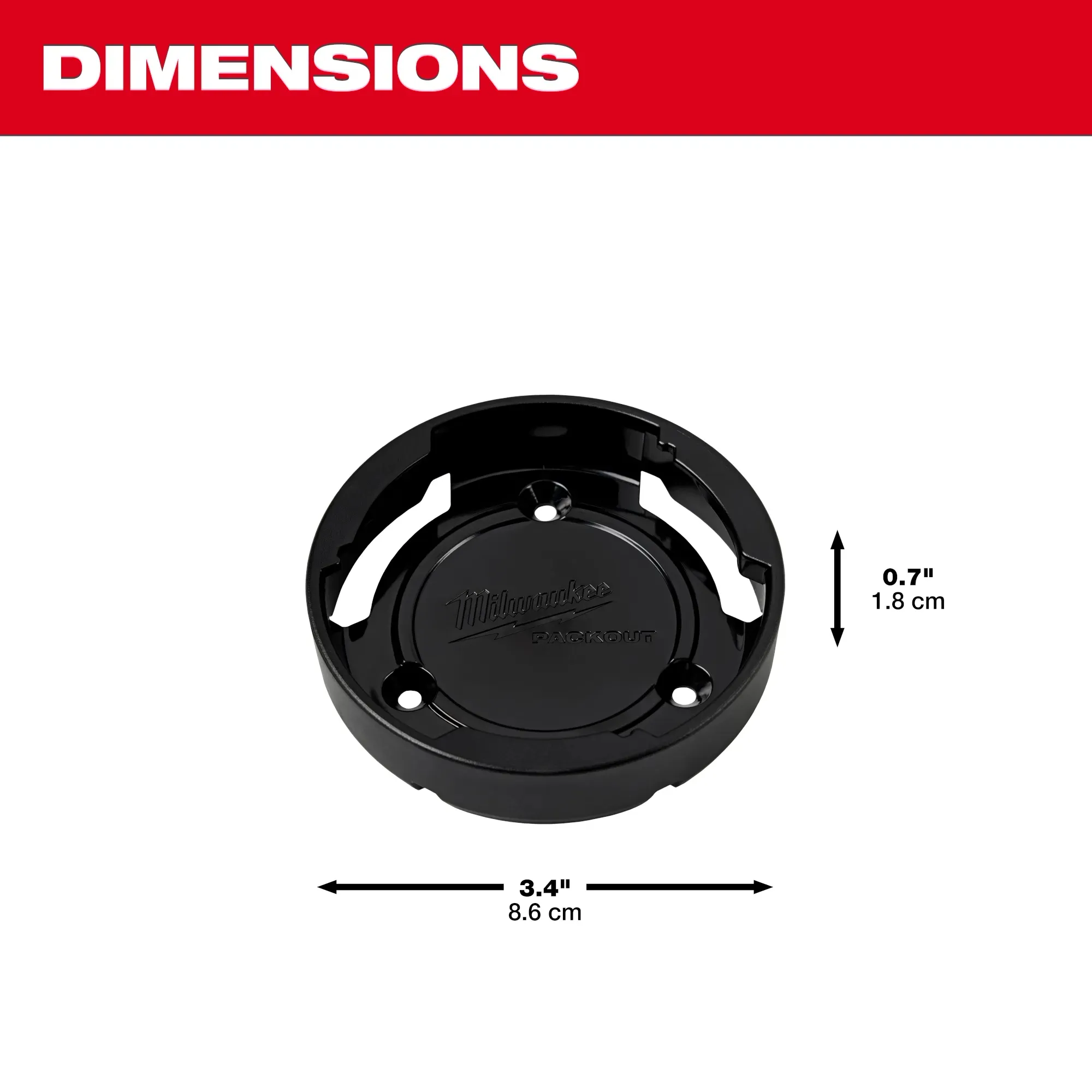 Milwaukee 48-22-8399X PACKOUT™ Plastic 3.36 in Twist To Lock Mount - Image 2