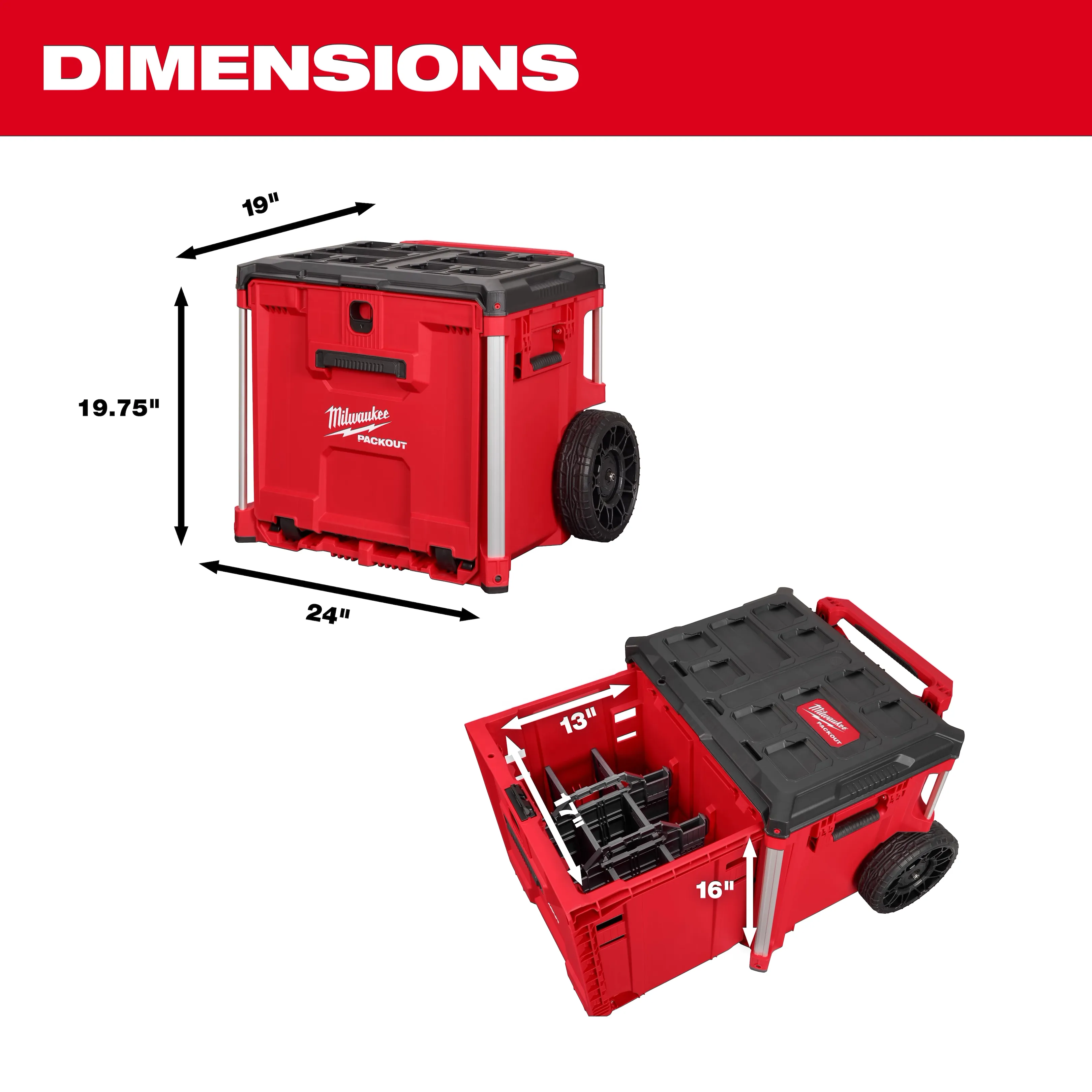 Milwaukee 48-22-8420 PACKOUT™ Rolling Drawer Tool Box - Image 4