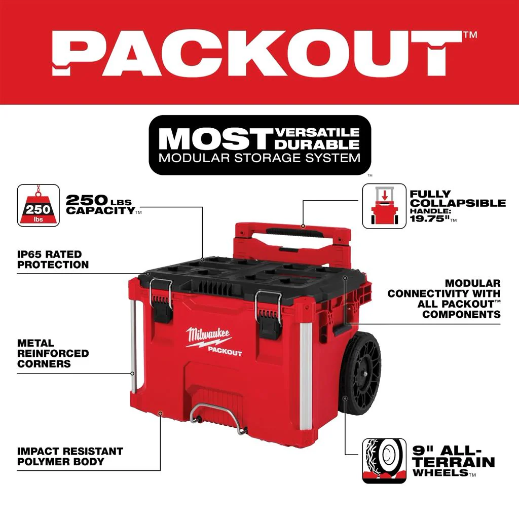 MILWAUKEE 48-22-8427 PACKOUT™ Rolling Tool Box - Image 2