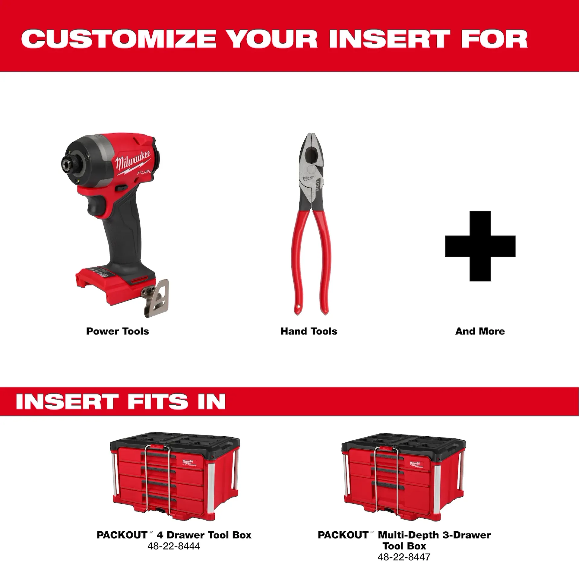 Milwaukee 48-22-8453 12.5 in x 16.3 in x 3.6 in Drawer Tool Box Insert - Image 3