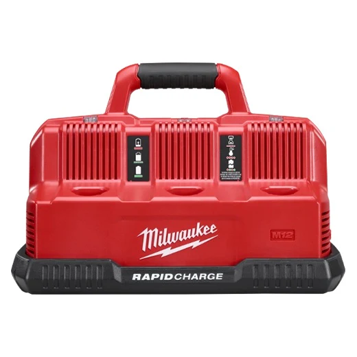 Milwaukee 48-59-1807 18-Volt/12-Volt M18/M12 Lithium-Ion Multi Voltage 6-Port Sequential Rapid Battery Charge Station - Image 3
