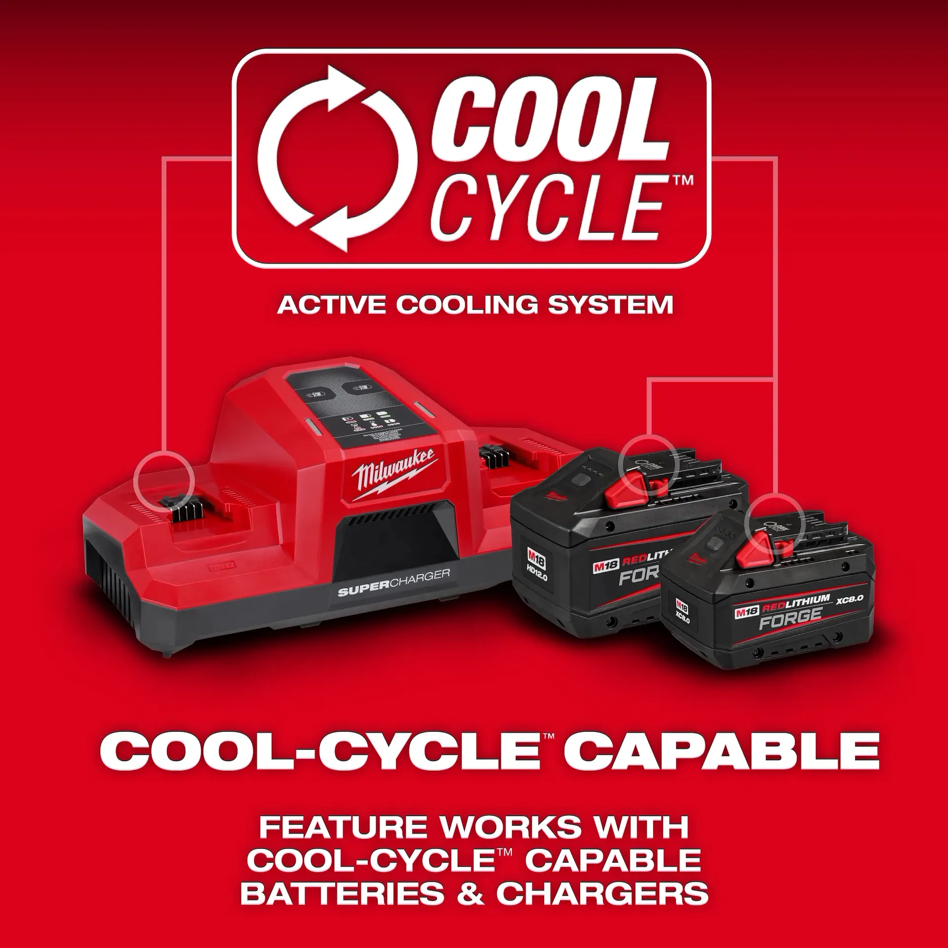 Milwaukee 48-59-1815 M18™ Lithium-Ion 1.5 - 8.0 Ah 120 V Dual Bay Battery Charger - Image 6