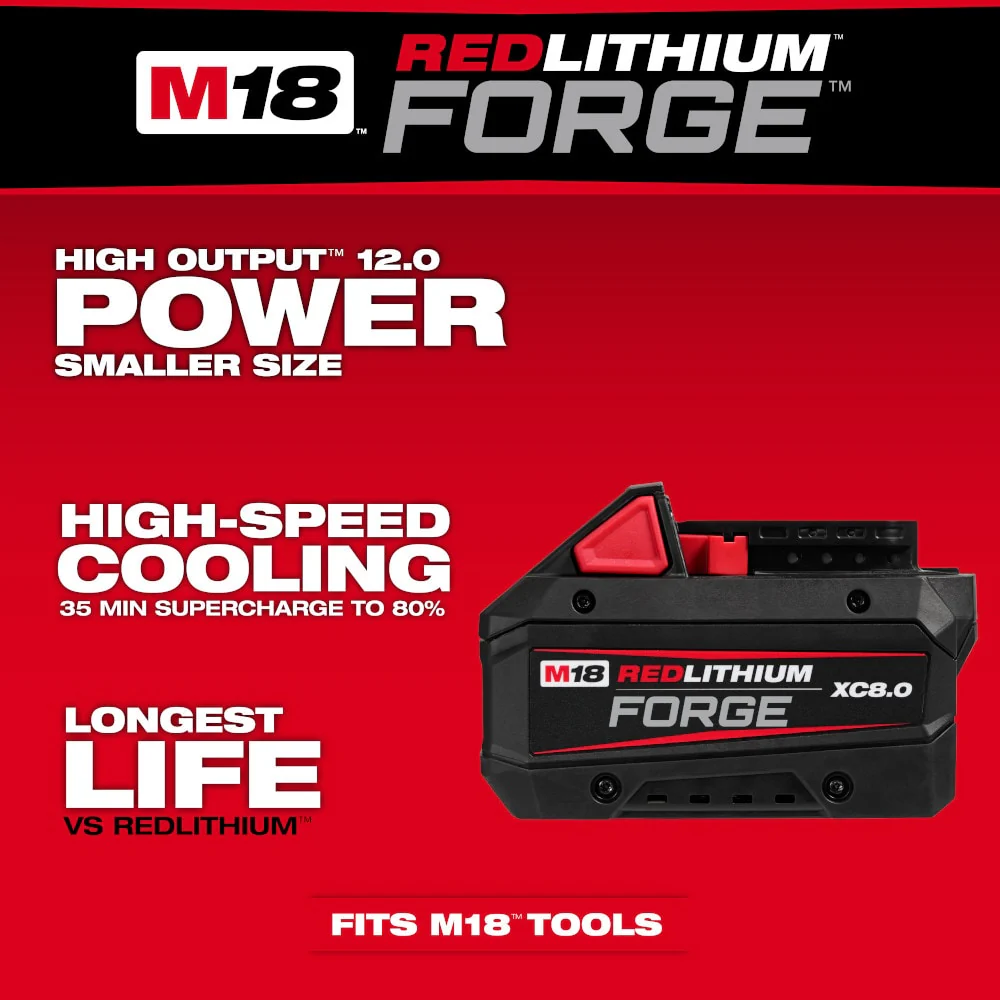 MILWAUKEE 48-59-1881 M18™ REDLITHIUM™ FORGE™ XC8.0 Starter Kit - Image 2