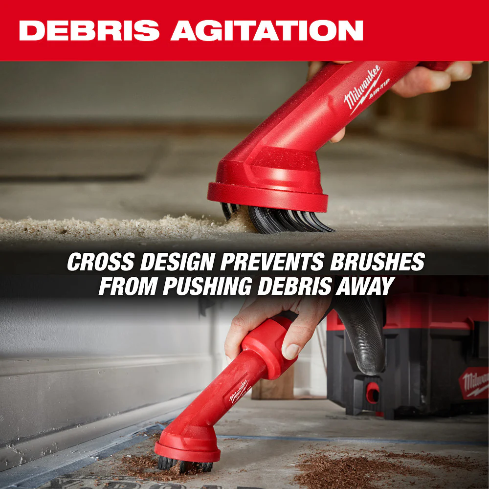 MILWAUKEE 49-90-2035 AIR-TIP CROSS BRUSH TOOL VAC ATTACHMENT - Image 2