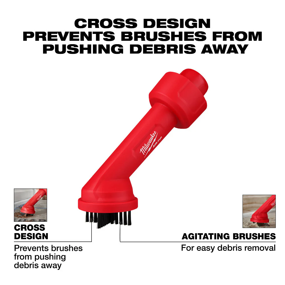 MILWAUKEE 49-90-2035 AIR-TIP CROSS BRUSH TOOL VAC ATTACHMENT - Image 3