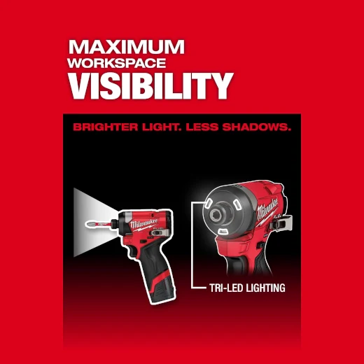Milwaukee 3453-21 M12 FUEL 1/4 in. Hex Impact Driver W/2.0Ah Batteries - Image 7