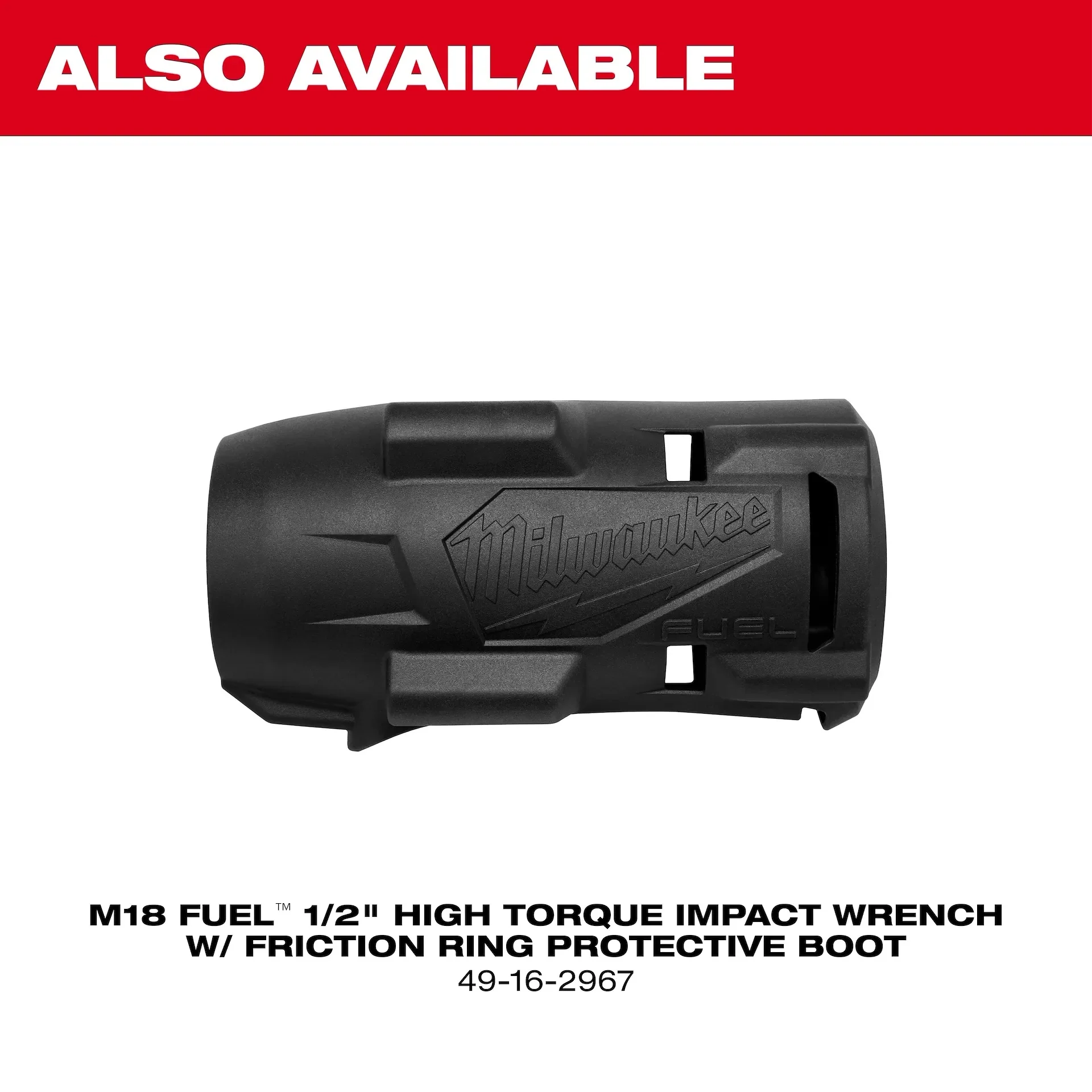 Milwaukee M18 FUEL 18V 1/2 in. High Torque Impact Wrench w/ Friction Ring Kit w/ FORGE 8.0 Battery - Image 9