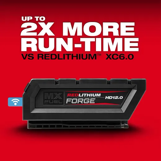Milwaukee MXFHD812 REDLITHIUM™ FORGE™ Lithium-Ion 12 Ah 1.15 hr Rechargeable Battery Pack - Image 8