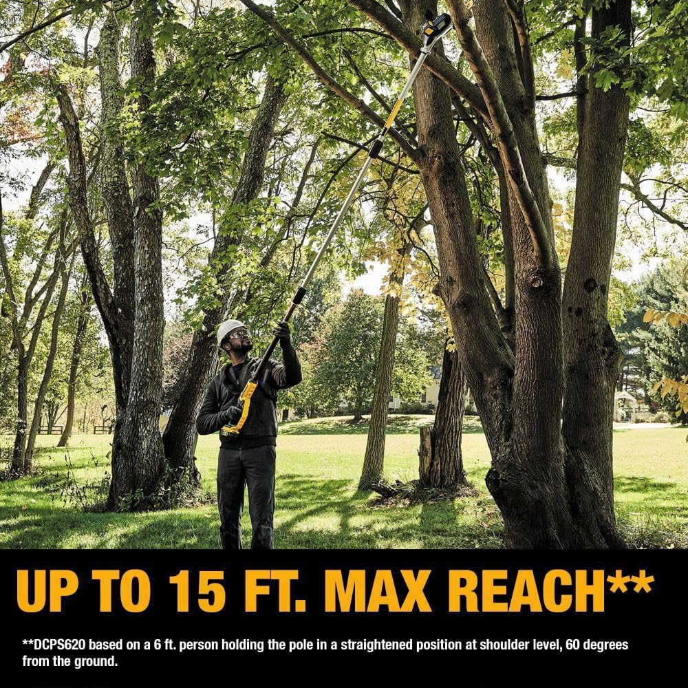 DeWalt DCKO86M1 20V MAX* Dual-Action 20 V 2800 spm Cordless Pole Saw and Pole Hedge Trimmer Combo Ki - Image 7