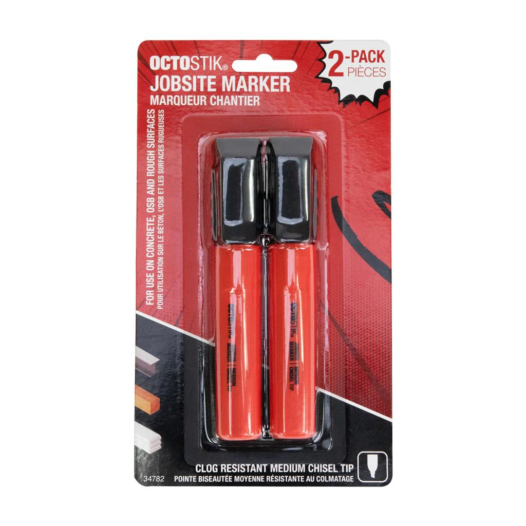 Octostik Medium Chisel Point Jobsite Marker (2-Pack) - Image 2