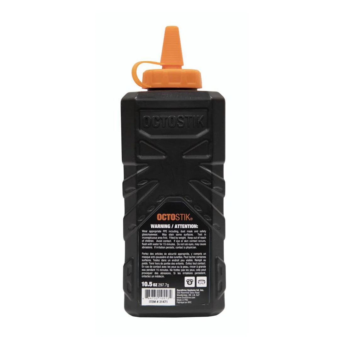 Octostik 10.5 oz. Ultra Fine LVL 2 Permanent Chalk Powder, Orange - Image 2
