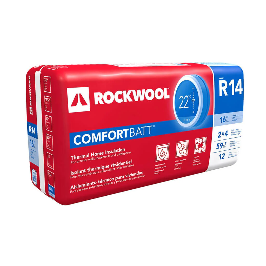 ROCKWOOL COMFORTBATT R14 3.5 in. X 15.25 in. X 47 in. Wood Stud Insulation