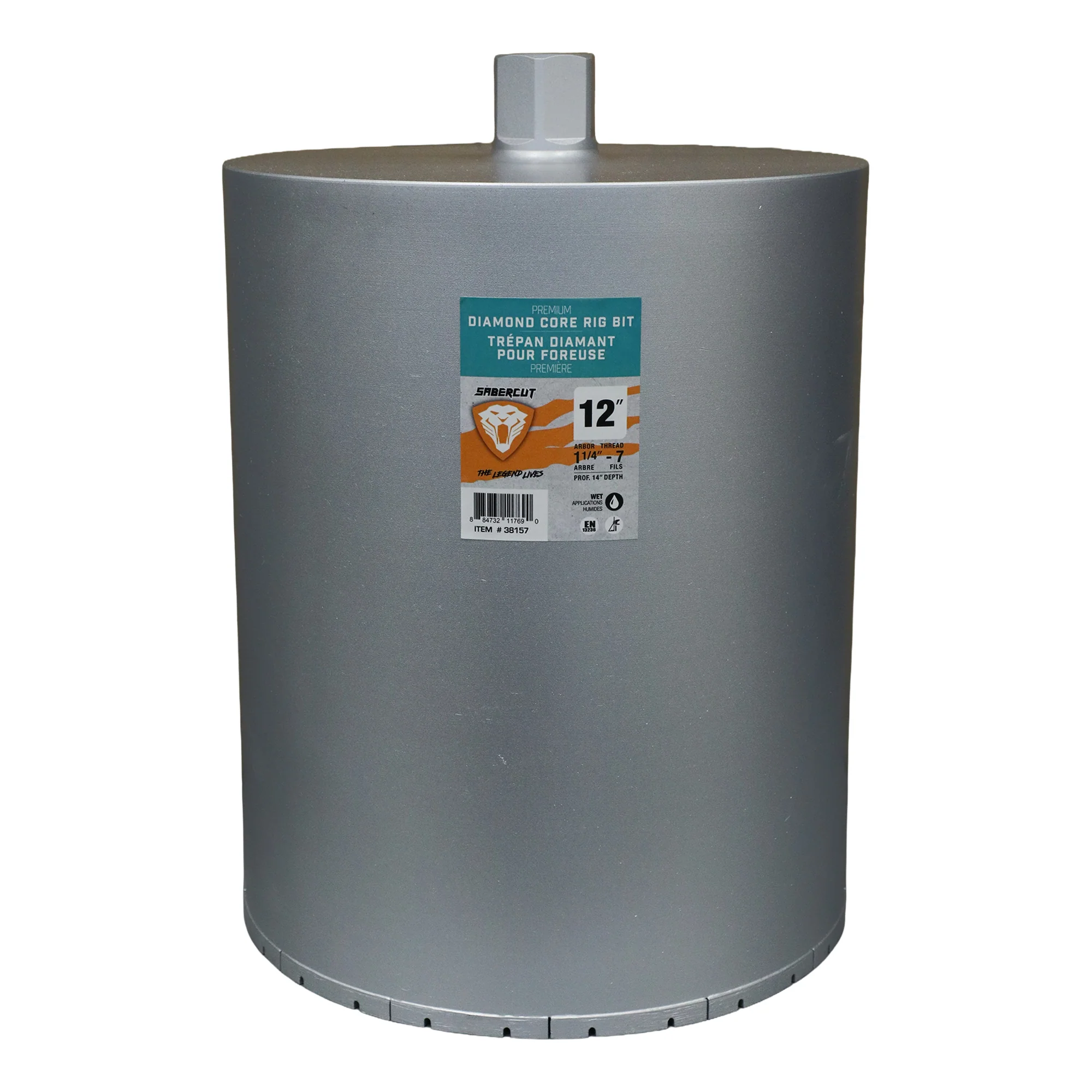 Sabercut 12 in. x 14 in. Crown Diamond Core Bit, Continuous Wet