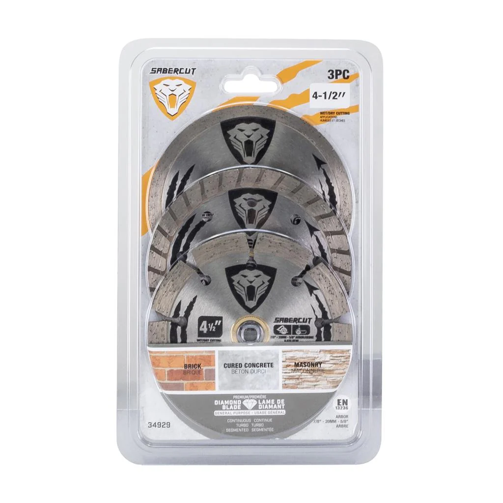SABERCUT 4-1/2-In Assorted Diamond Blade Set for General Purpose Cutting (3-Piece set) - Image 5
