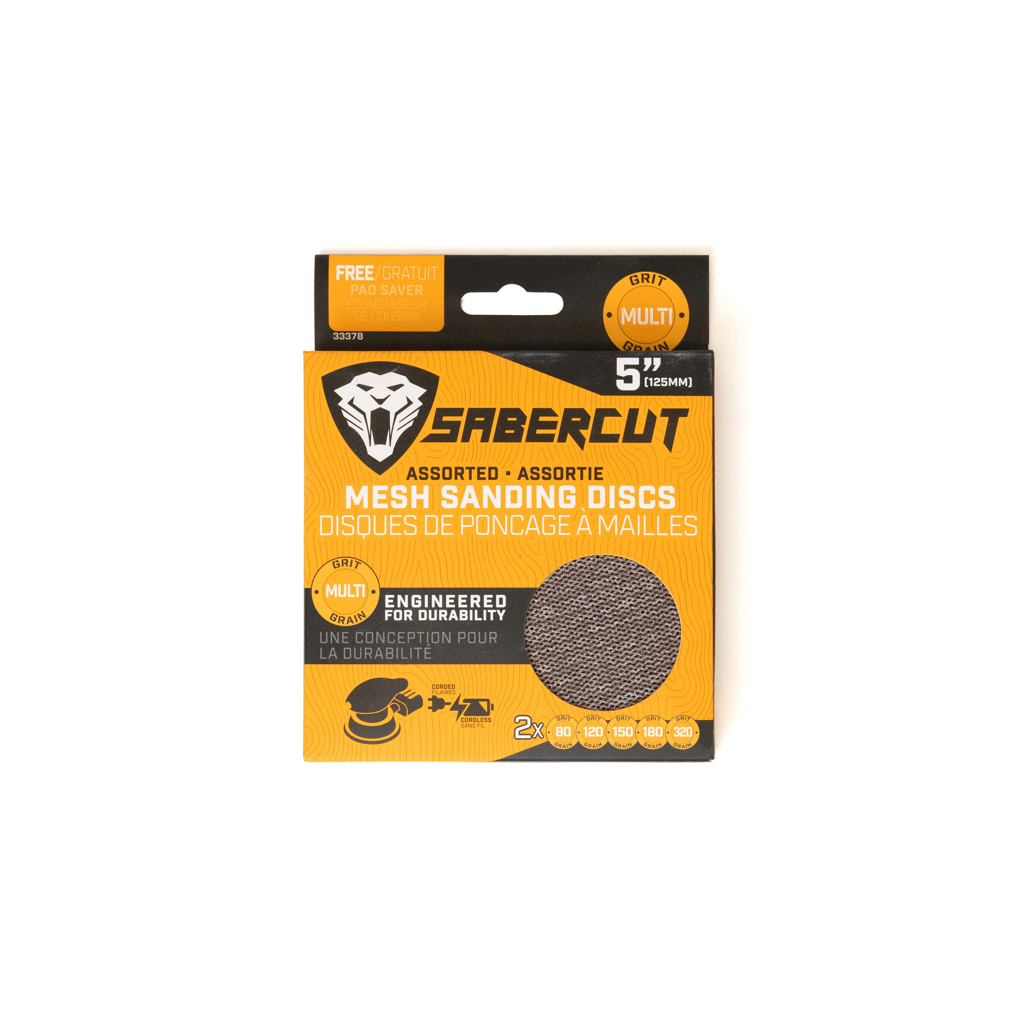 SABERCUT 5 in. Assorted Mesh Sanding Disc (10-Pack) - Image 4