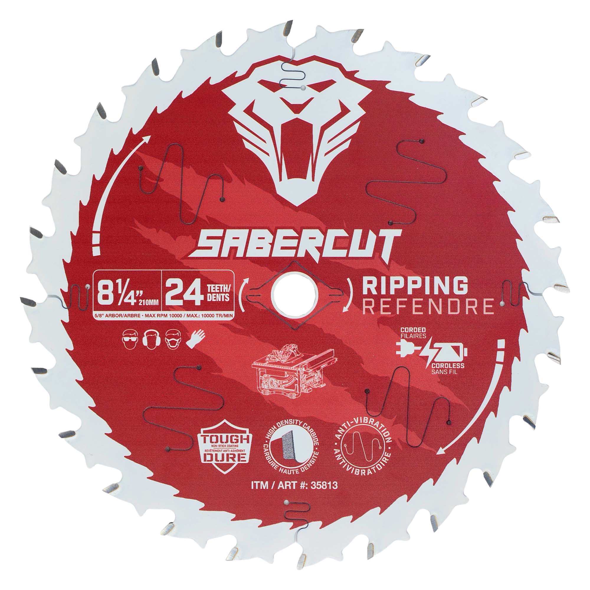 Sabercut Red Label 8-1/4 in. x 24 Tooth Fast Ripping Saw Blade