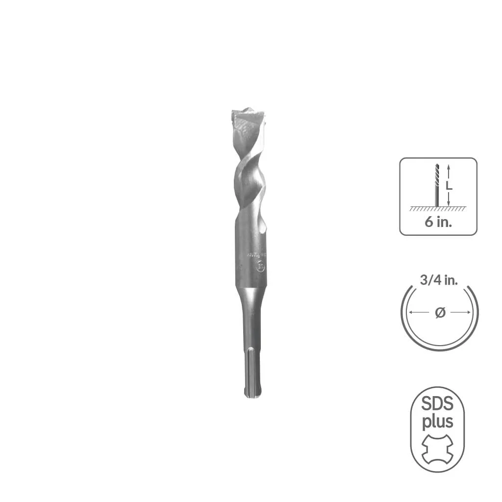 SABERCUT 7/8 in. x 12 in. SDS PLUS 2-Cutter Carbide Tip Concrete Drill Bit - Image 43