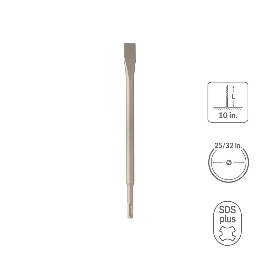 SABERCUT 3/4-In x 10-In SDS PLUS Flat Chisel
