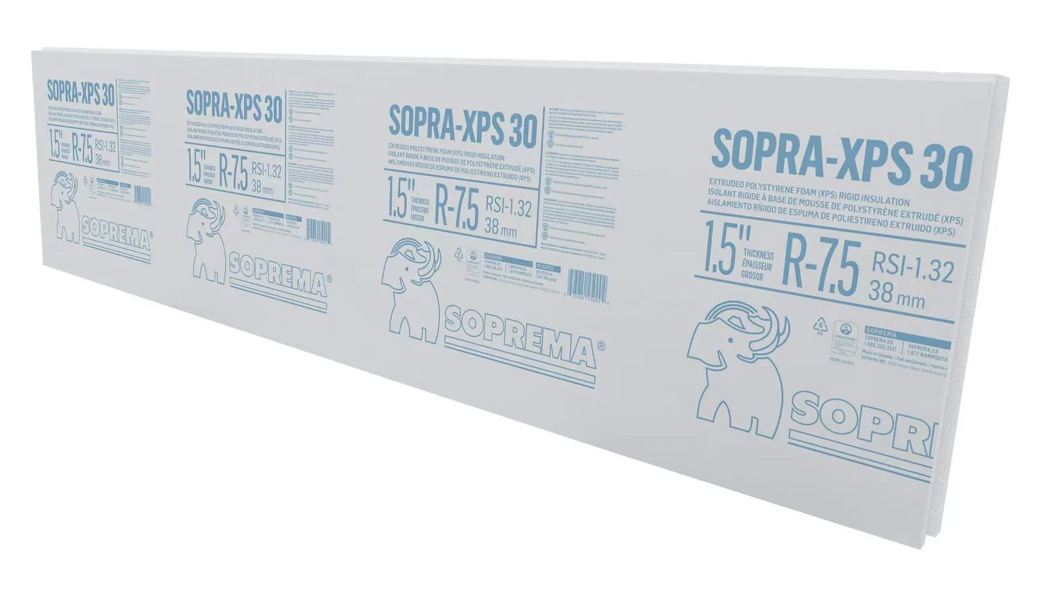 Sopra XPS-30 1-1/2 in. x 24 in. x 96 in.
  Shiplap Extruded Polystyrene Rigid Insulation