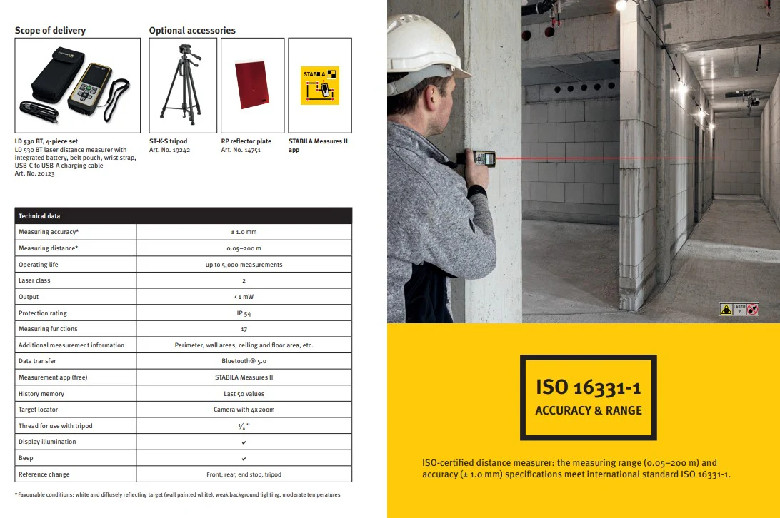 Stabila LD530 Laser Distance Measurer With Bluetooth - Image 10