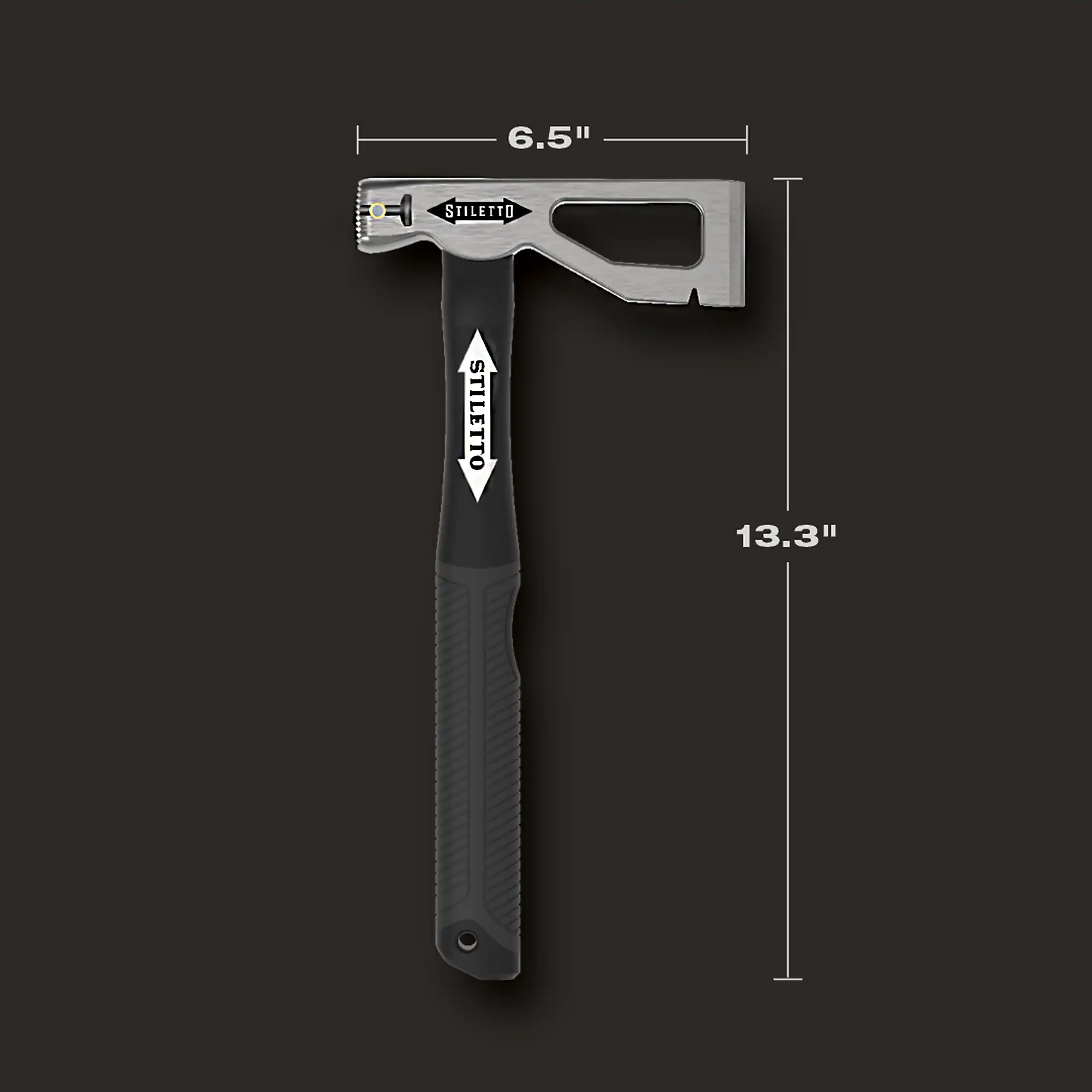 Stiletto 10 oz. 13 in. Lathe Axe Fiberglass Roofers Hammer - Image 5