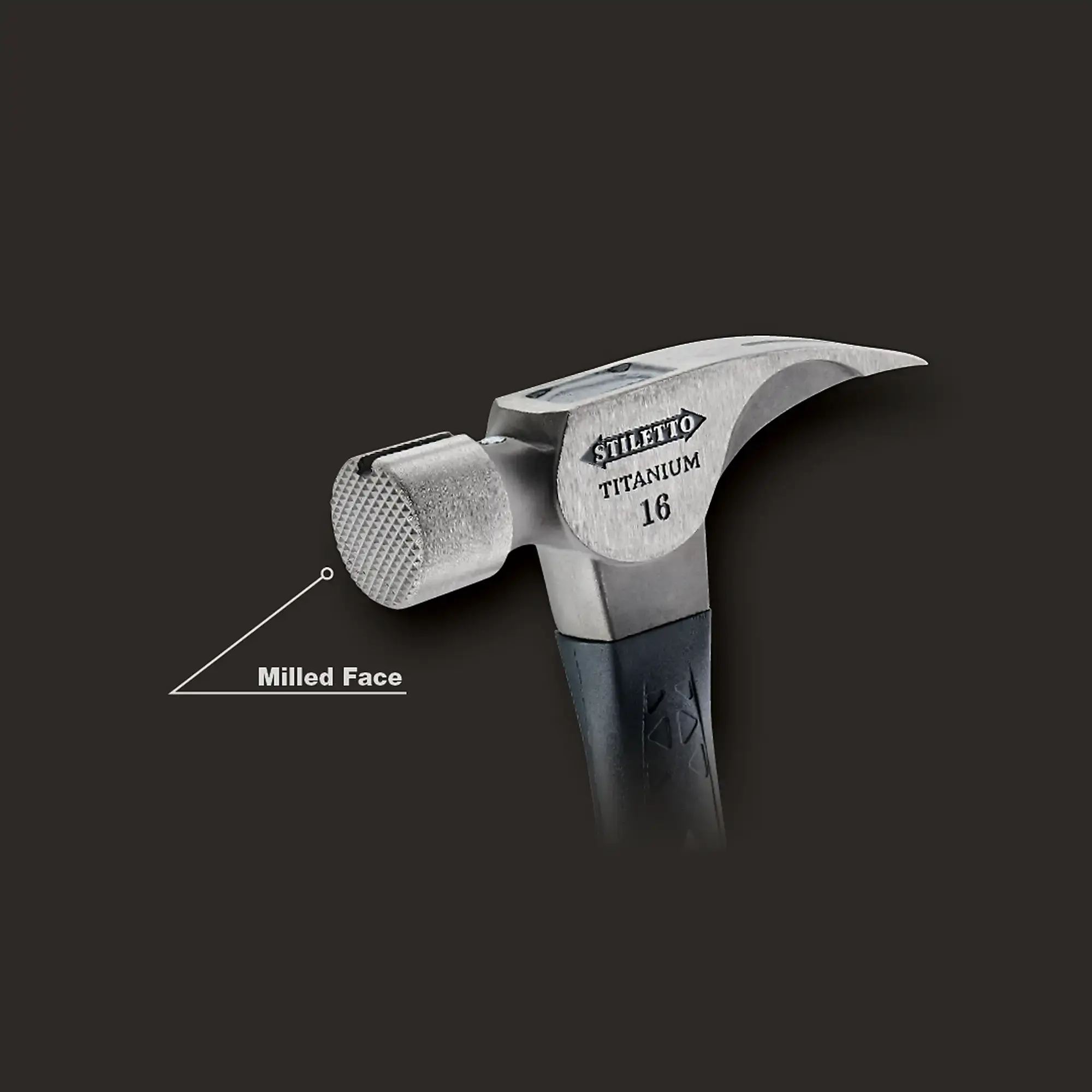 Stiletto TI16MC-F 16 oz. Milled/Curved Titanium Hammer with Fiberglass Handle - Image 5