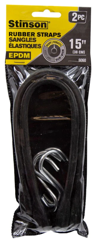 Stinson EPDM 15 in. Rubber Tie-Down Strap (2-Pack) - Image 2
