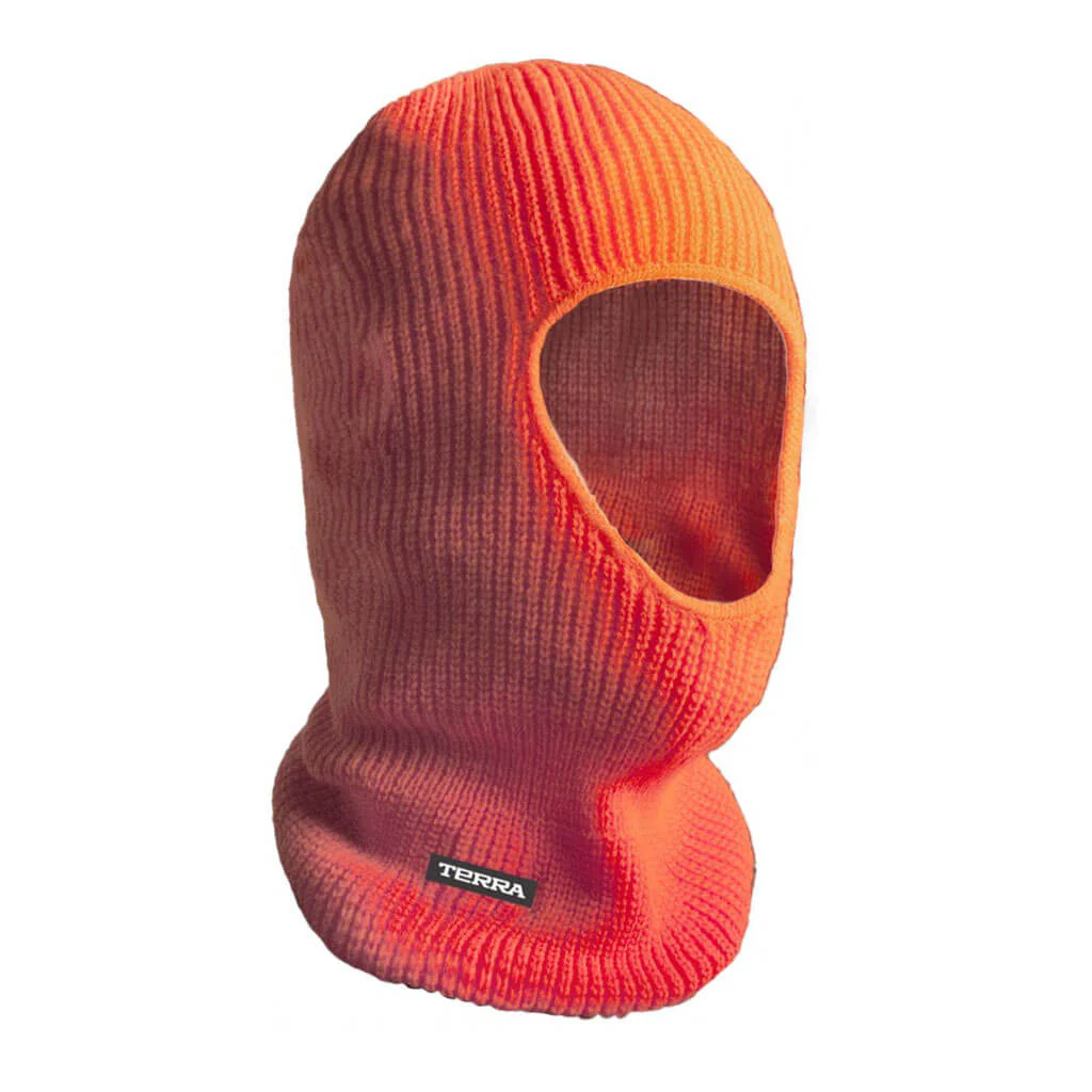 Terra Hi-Vis Yellow Acrylic Knit Balaclava Face Mask - Image 2
