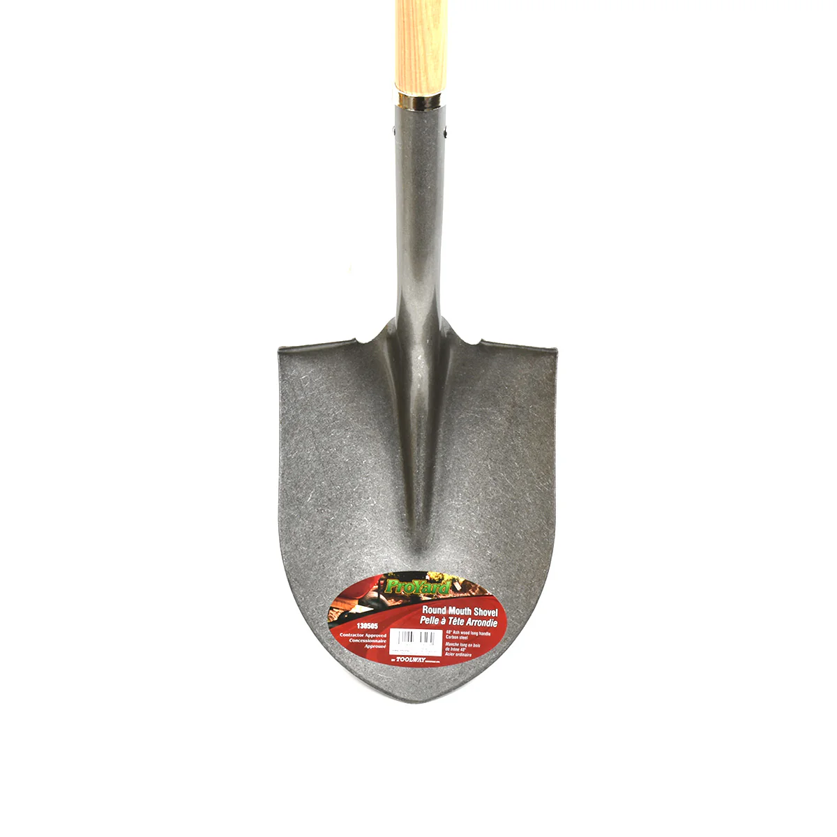 Proyard 60 in. Round Mouth Shovel w/Long Wood Handle - Image 3