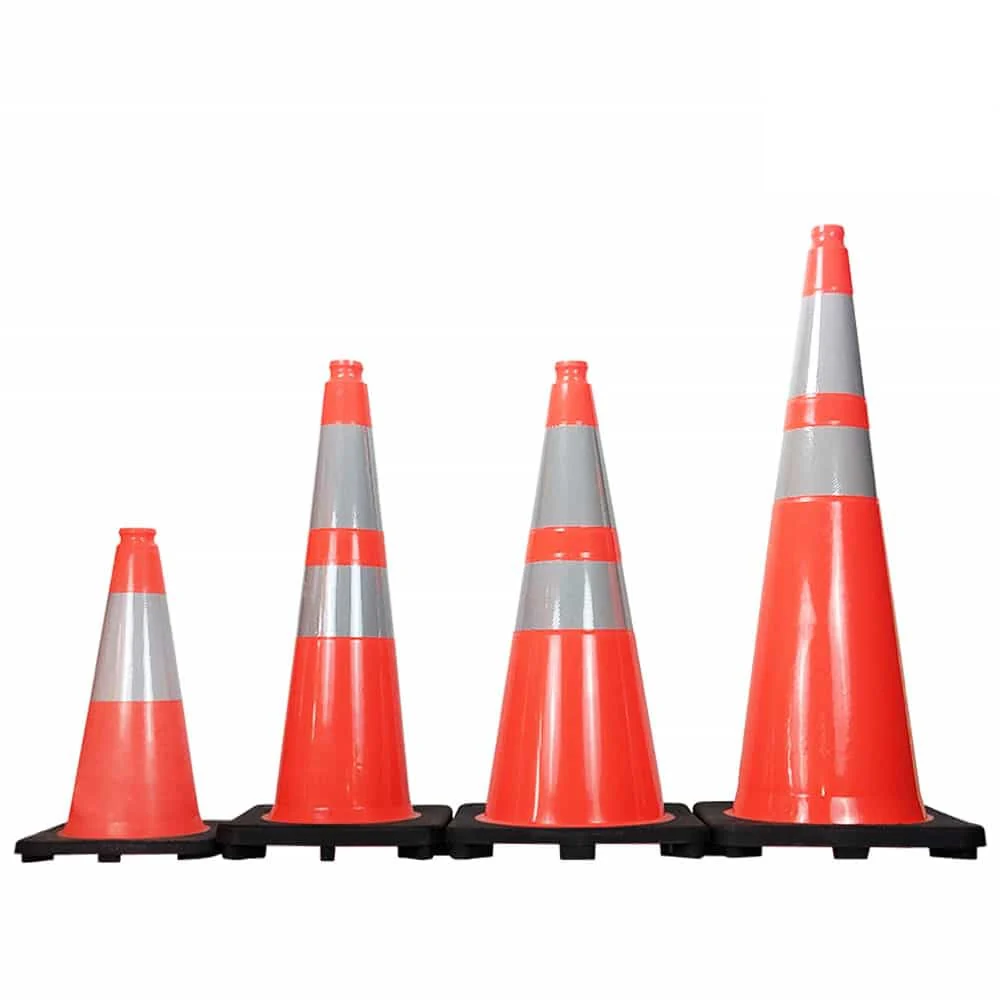 Trafic Zone COB-TC-45HIP High Intensity Prismatic White 6 in Traffic Cone with HIP Collar - Image 3