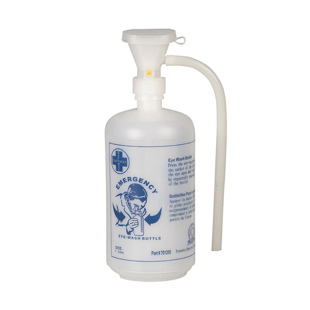 Wasip F4570301 1-Litre Emergency Eyewash Bottle (Empty) with Eye Cup