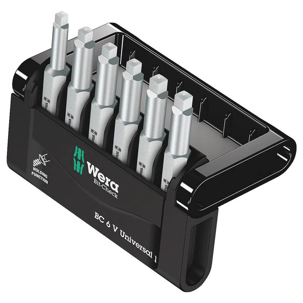 Wera 05136379001 6-Piece Bit-Check 6 V Universal 1 Bit Set