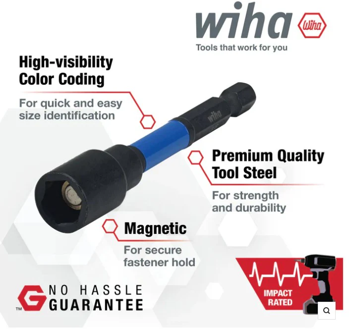Wiha 3/8 in. Hex Impact Nutsetter 2 pack - Image 3