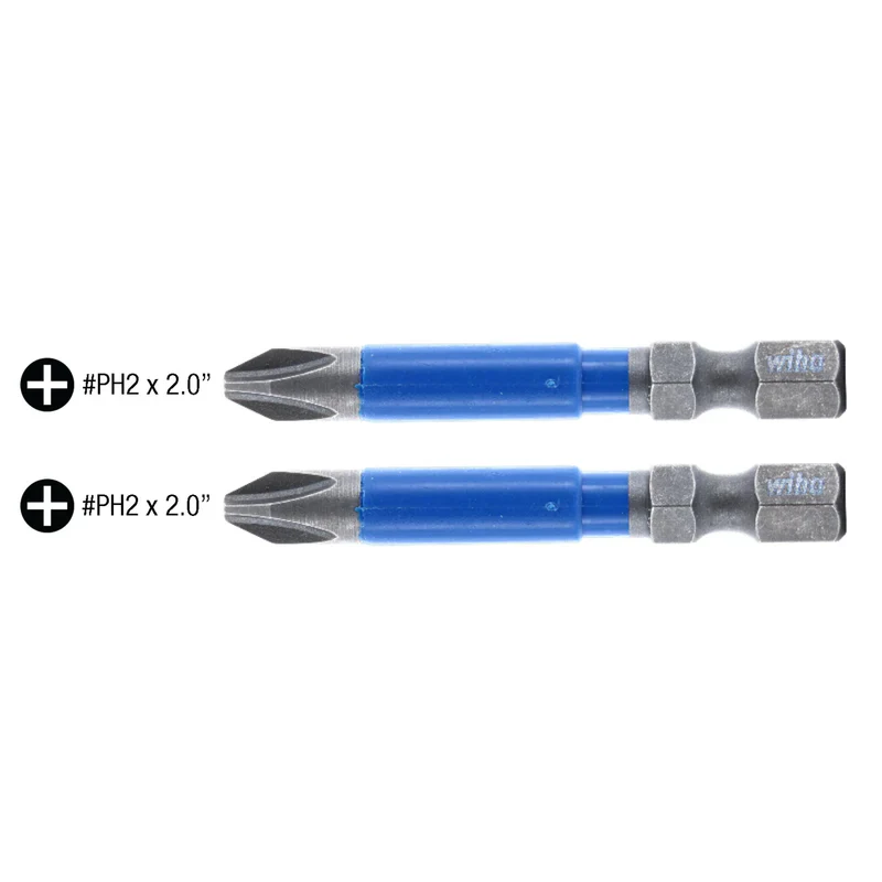WIHA 2in Terminatorblue Impact Bit Phillips #2 2 Pack - Image 2